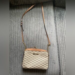 Brown Michael Kors Logo Crossbody